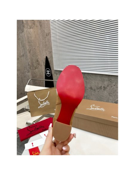 Cheap Reps Christian Louboutin CL Chelsea Ankle Boots 70MM in Brown Suede