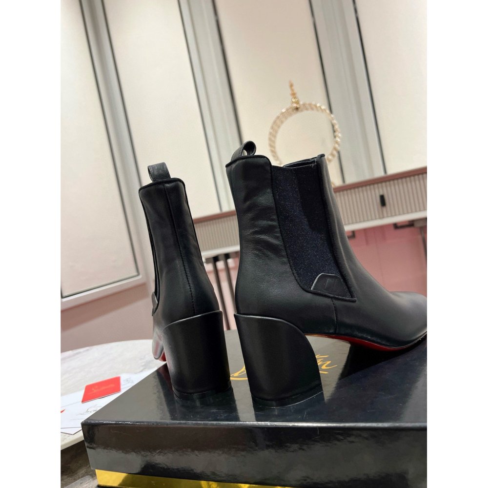 Cheap Reps Christian Louboutin Turelastic 55mm Ankle Boots in Black Leather