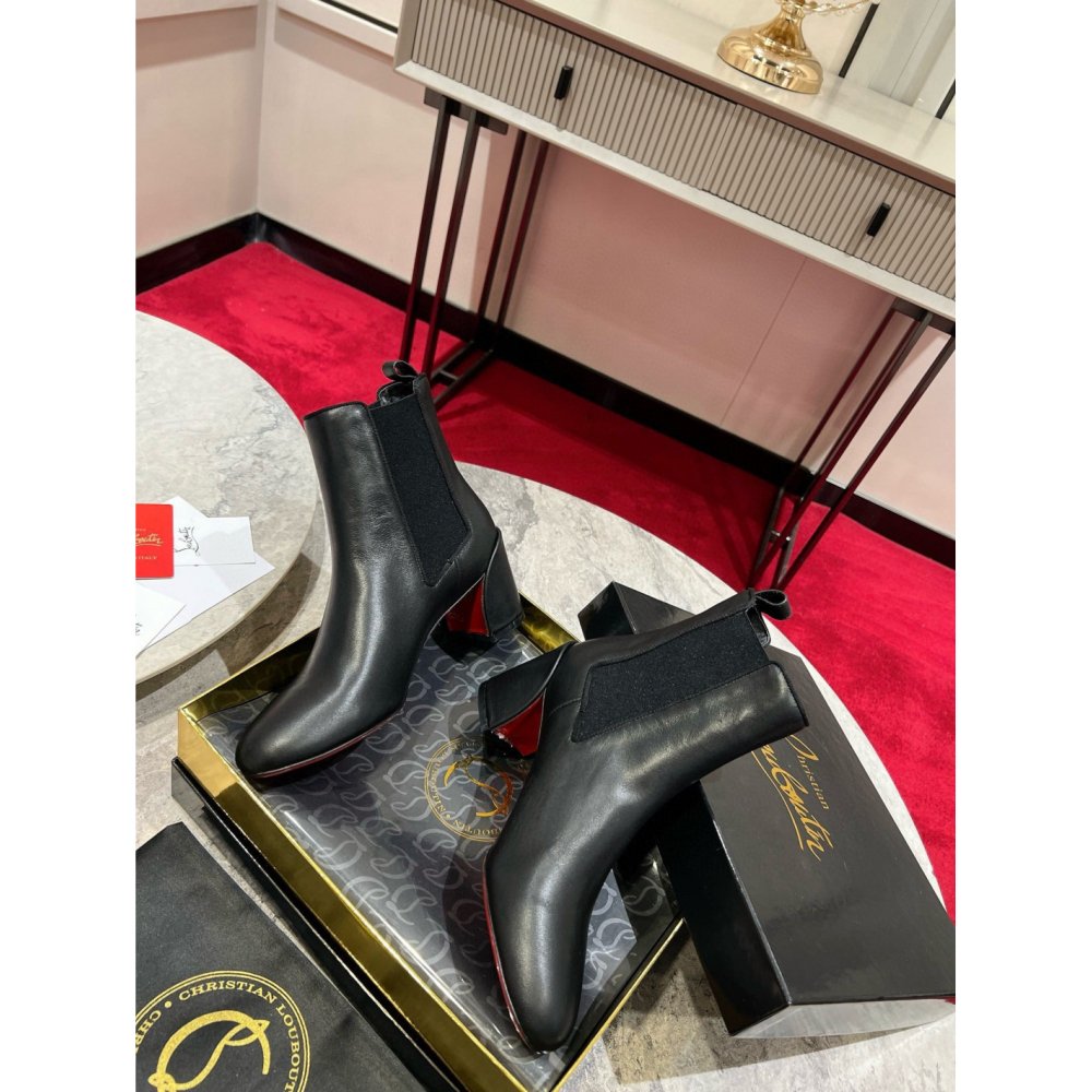 Cheap Reps Christian Louboutin Turelastic 55mm Ankle Boots in Black Leather