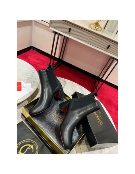 Cheap Reps Christian Louboutin Turelastic 55mm Ankle Boots in Black Leather