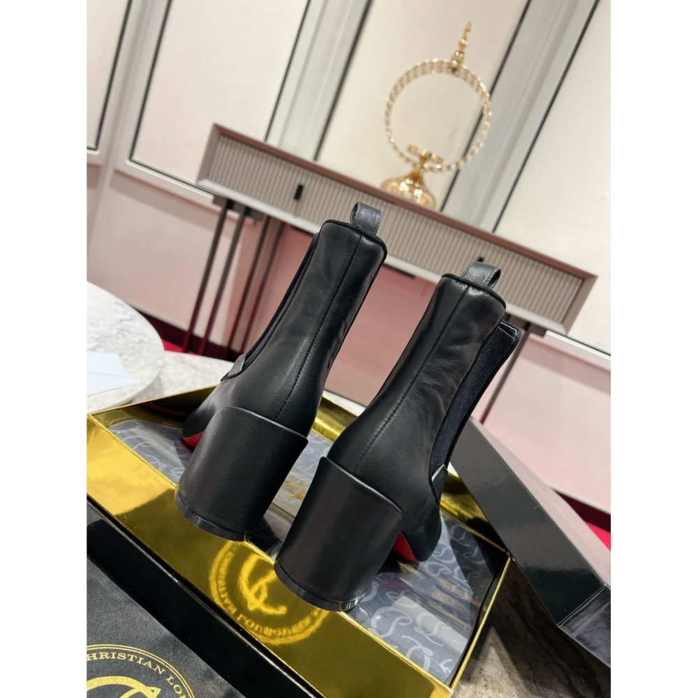 Cheap Reps Christian Louboutin Turelastic 55mm Ankle Boots in Black Leather