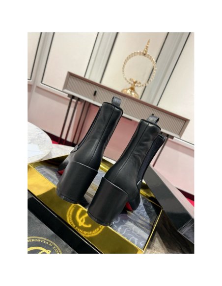 Cheap Reps Christian Louboutin Turelastic 55mm Ankle Boots in Black Leather
