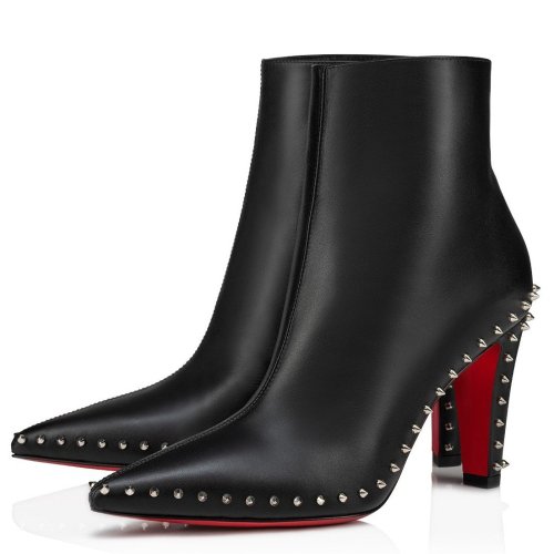 Cheap Reps Christian Louboutin Vidura Ankle Boots 85mm in Black Leather
