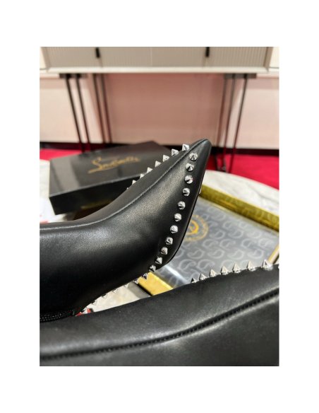 Cheap Reps Christian Louboutin Vidura Ankle Boots 85mm in Black Leather