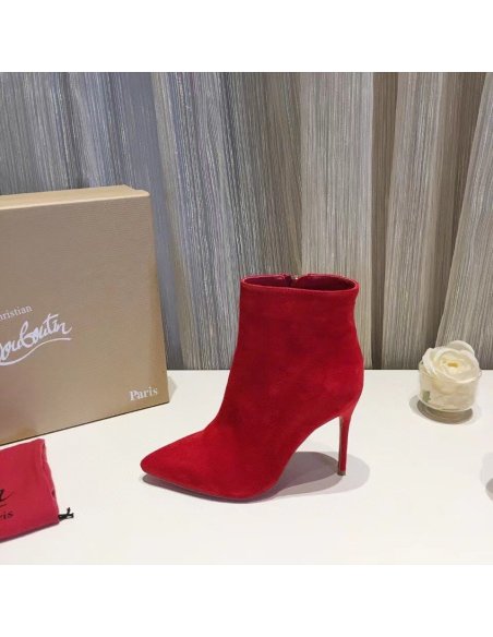 Cheap Reps Christian Louboutin So Kate Booty 100MM In Red Suede