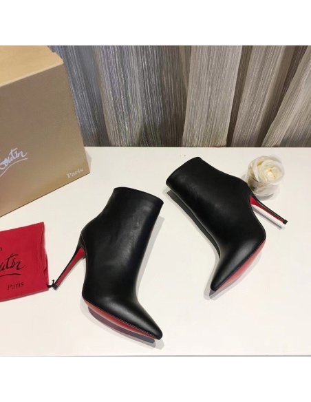 Cheap Reps Christian Louboutin So Kate Booty 100MM In Black Leather