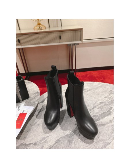 Cheap Reps Christian Louboutin Movidastic 130mm Ankle Boot In Black Calfskin