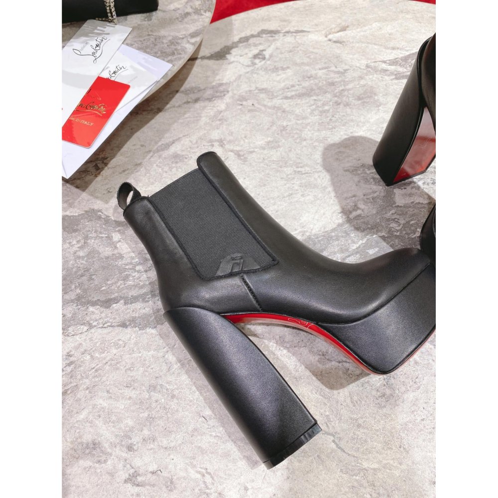 Cheap Reps Christian Louboutin Movidastic 130mm Ankle Boot In Black Calfskin
