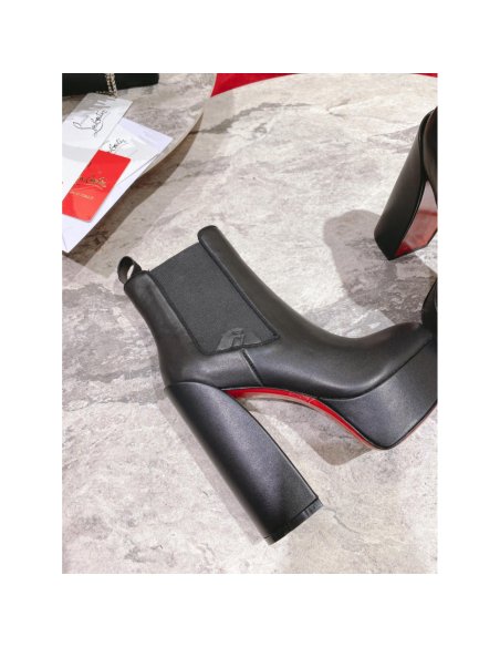 Cheap Reps Christian Louboutin Movidastic 130mm Ankle Boot In Black Calfskin