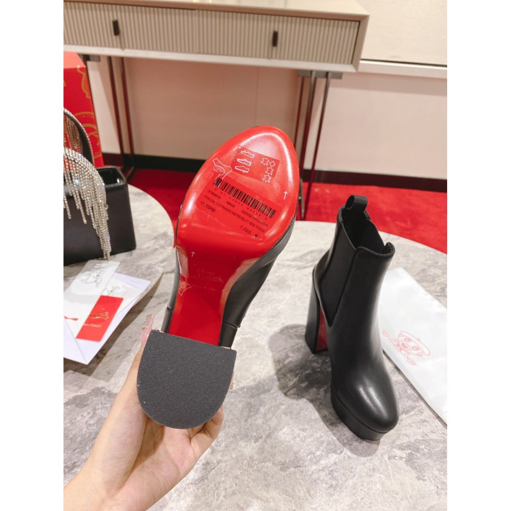 Cheap Reps Christian Louboutin Movidastic 130mm Ankle Boot In Black Calfskin