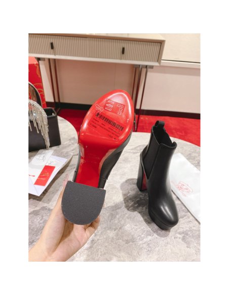Cheap Reps Christian Louboutin Movidastic 130mm Ankle Boot In Black Calfskin