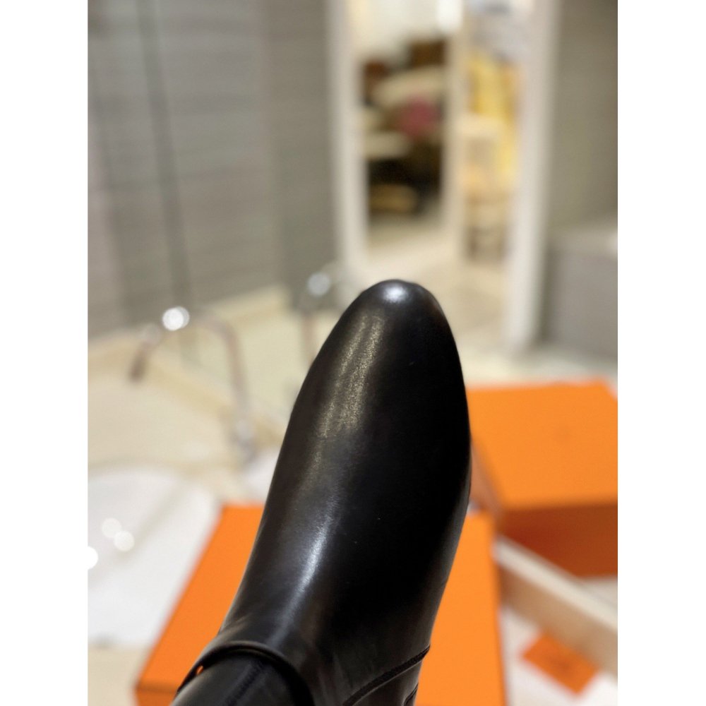Cheap Reps Hermes Neo Ankle Boots in Black Calfskin