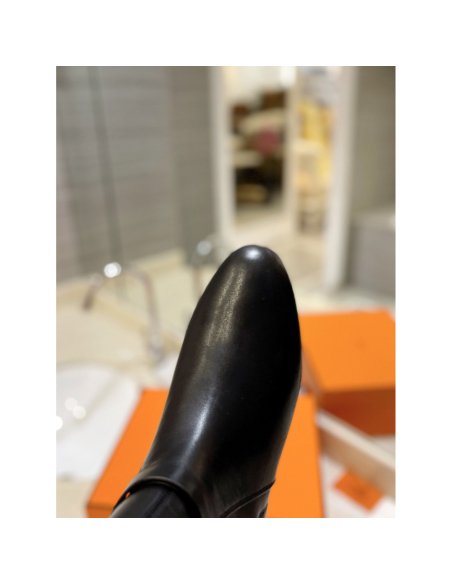 Cheap Reps Hermes Neo Ankle Boots in Black Calfskin