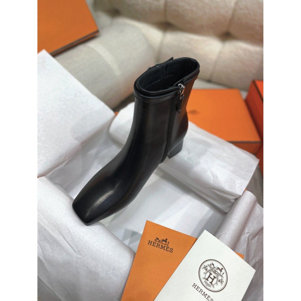 Cheap Reps Hermes Imperial 50 Ankle Boots in Black Calfskin