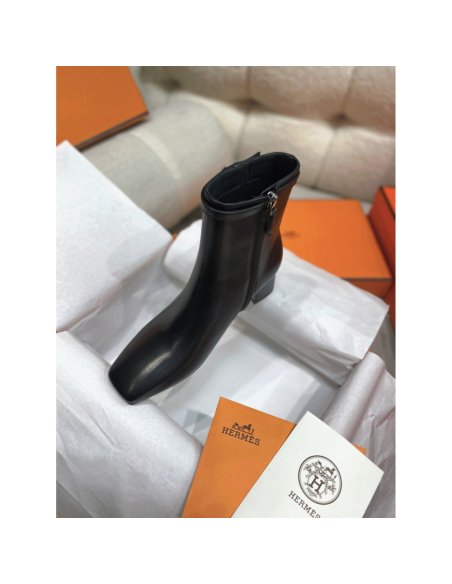 Cheap Reps Hermes Imperial 50 Ankle Boots in Black Calfskin