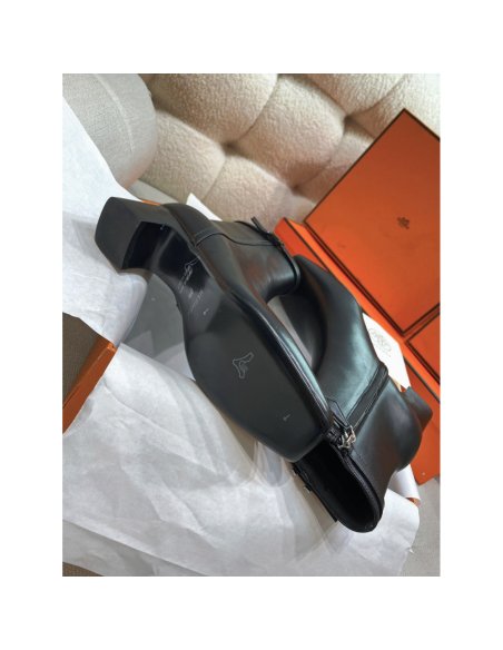 Cheap Reps Hermes Imperial 50 Ankle Boots in Black Calfskin