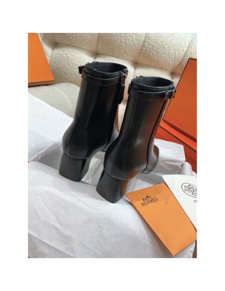 Cheap Reps Hermes Imperial 50 Ankle Boots in Black Calfskin