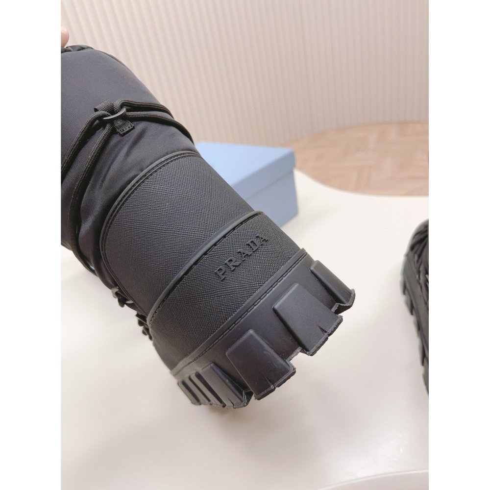 Cheap Reps Prada Gabardine Apr¨¨s-ski Boots in Black Nylon