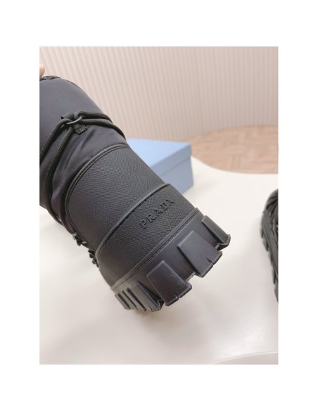Cheap Reps Prada Gabardine Apr¨¨s-ski Boots in Black Nylon