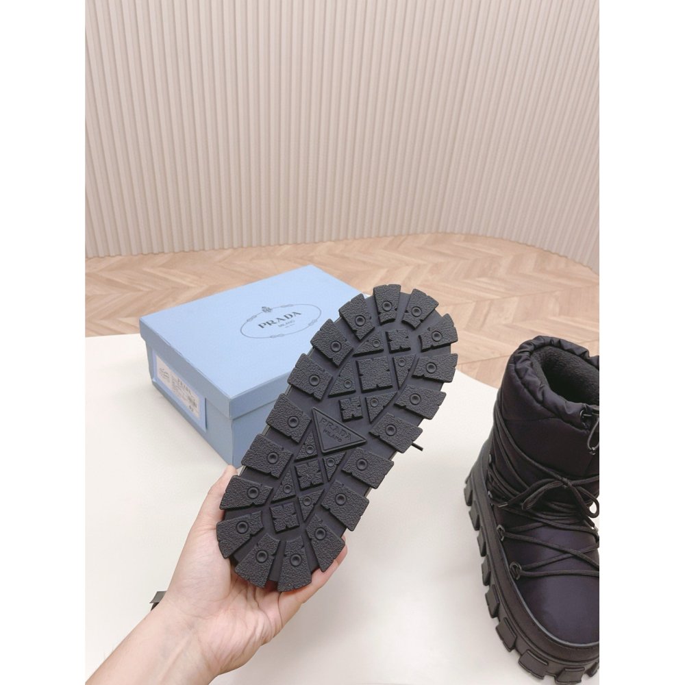 Cheap Reps Prada Gabardine Apr¨¨s-ski Boots in Black Nylon