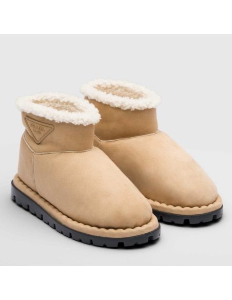 Cheap Reps Prada Booties with Shearling