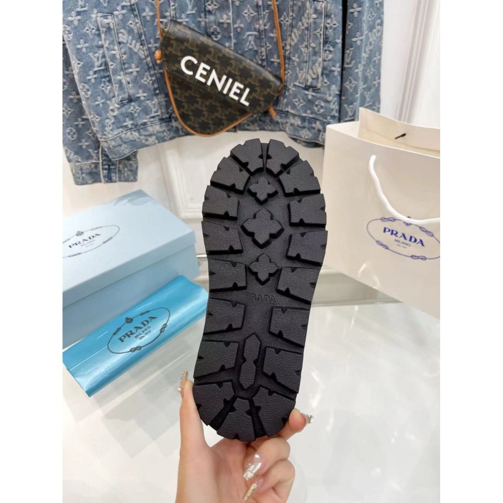 Cheap Reps Prada Booties with Shearling