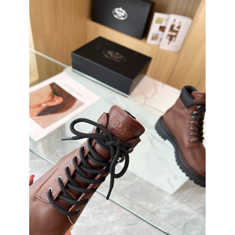 Cheap Reps Prada Chelsea Boots in Ebony Leather and Re-Nylon