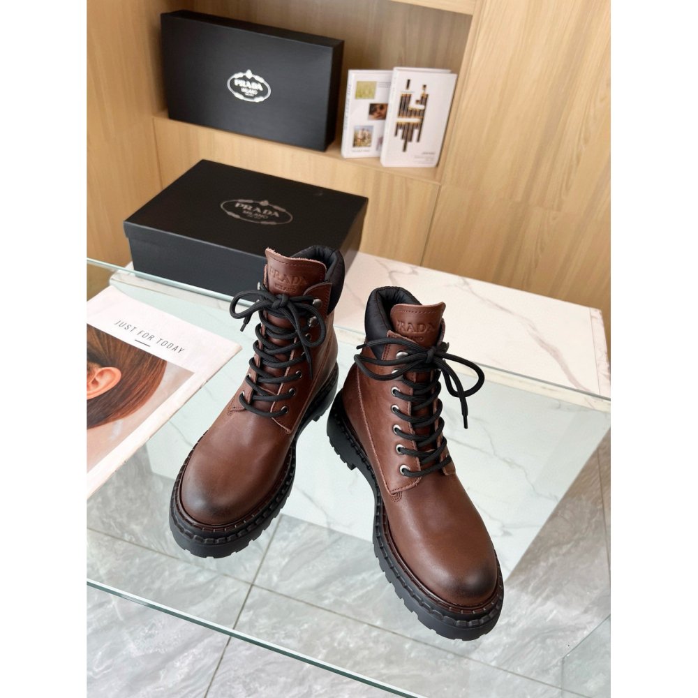 Cheap Reps Prada Chelsea Boots in Ebony Leather and Re-Nylon