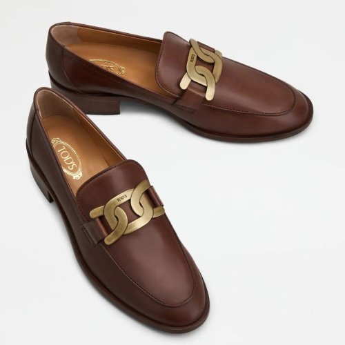 Cheap Reps Tods Womens Cuoio Loafers In Brown Calfskin